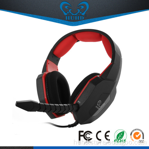 Noise cancelling gaming headset headphone with 3.5/usb/RCA/2.5/optical cable